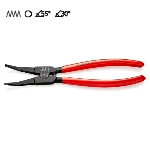 KNIPEX Replės išoriniams žiedams 200 mm (lenktos, be skylučių) image 3