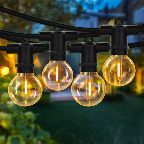 Lauko girlianda (LED lemputės) 50 m Perl juoda image 2