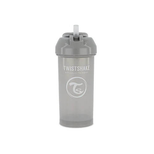 Twistshake buteliukas su šiaudeliu 360 ml nuo 6mėn pilkas 78680 image 1