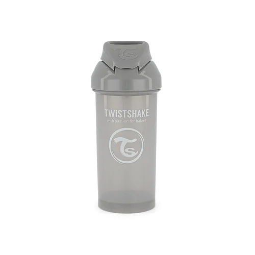Twistshake buteliukas su šiaudeliu 360 ml nuo 6mėn pilkas 78680 image 2