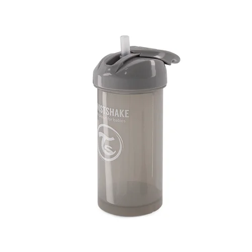 Twistshake buteliukas su šiaudeliu 360 ml nuo 6mėn pilkas 78680 image 3