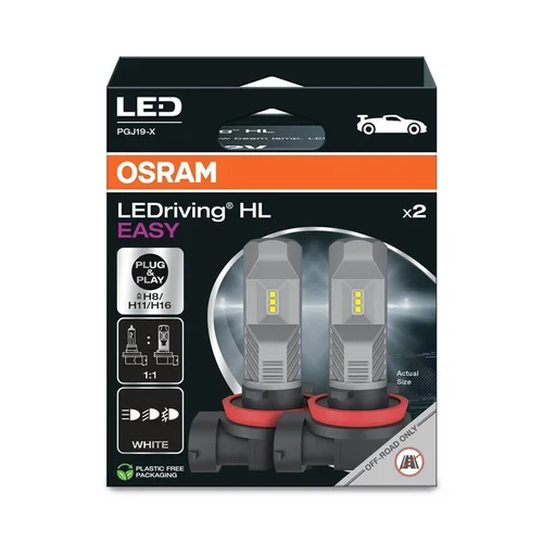 Osram LED automobilių lemputė H8/H11/H16 12V 8W 6500K 2 vnt image 2