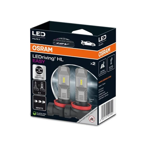 Osram LED automobilių lemputė H8/H11/H16 12V 8W 6500K 2 vnt image 3