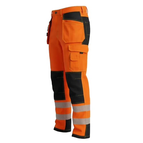 BoSafety COMBOPLUS-C2 Darbinės kelnės 46 SHORT Hi-Vis Geltona/Juoda image 3