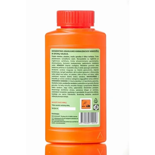 Ekonomis VERDANČIOS GRANULĖS® sifonų ir kanalizacijų valiklis 500 g image 1