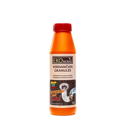 Ekonomis VERDANČIOS GRANULĖS® sifonų ir kanalizacijų valiklis 500 g image 2