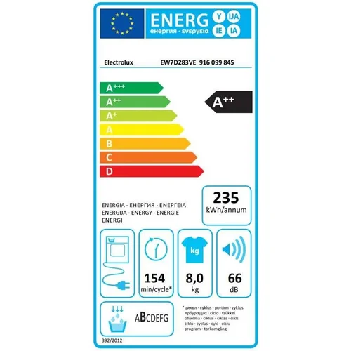 Džiovyklė Electrolux EW7D283VE 8 kg image 2