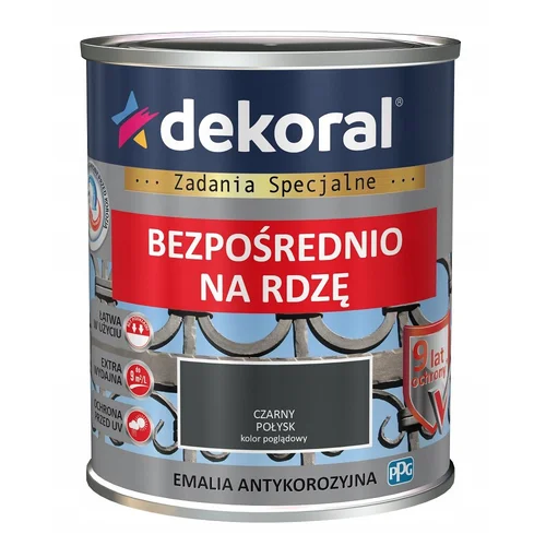 Dekoral, emalis antikorozinis | 0,65 ltr juodas blizgus RAL 9005 image 1
