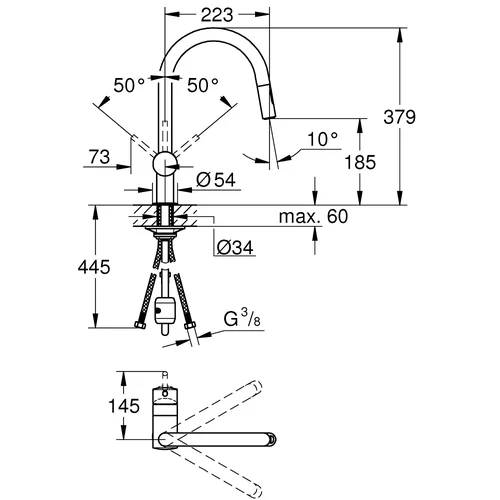 Grohe MINTA 32321AL2, Brushed Hard Graphite image 3