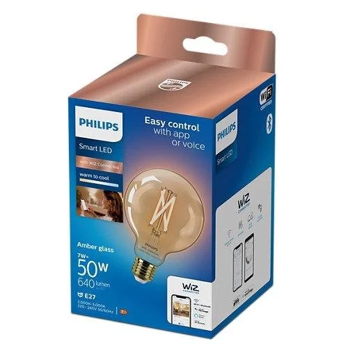 Philips Wiz Lemputė LED WIFI G95 E27 7W 640 lm TW AMB image 2