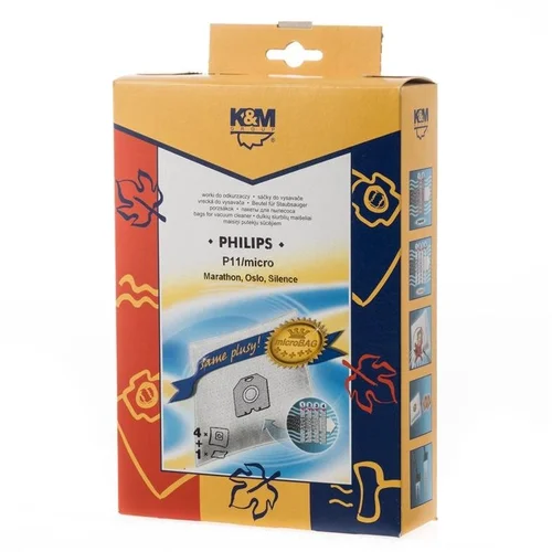 K&M P11 Mikro dulkių siurblių maišeliai, 4 vnt image 1