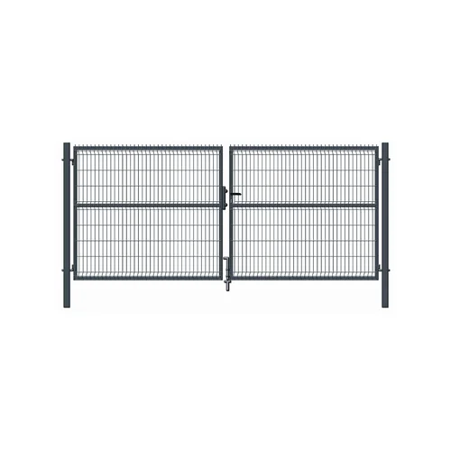Garden Center Vartai segmentiniu užpildu 400 cm x 173 cm Pilka image 1