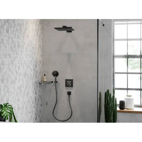 Hansgrohe FixFit Wall 26455340, šlifuotas juodas chromas image 2