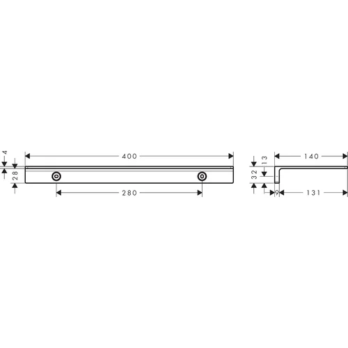 Hansgrohe AddStoris Dušo lentyna 41794700, 400 mm image 2