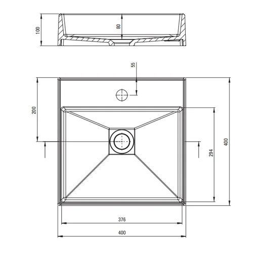 DEANTE CORREO praustuvas, 400x400 mm, CQR_NU4S image 3