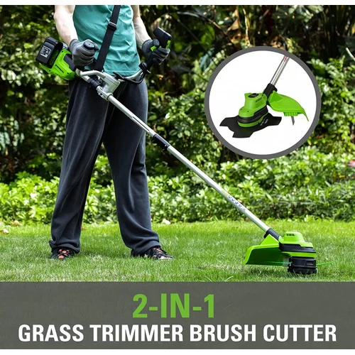 GreenWorks GD24X2BCB 48 V akumuliatorinis trimeris image 3