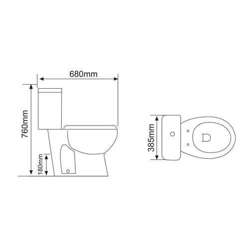 Klozetas LOTUS 011 RIMLESS 680x385x760 image 2