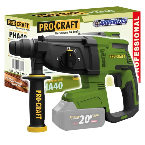 ProCraft PHA40bb Akumuliatorinis perforatorius, 20 V, be baterijų ir įkroviklio image 1