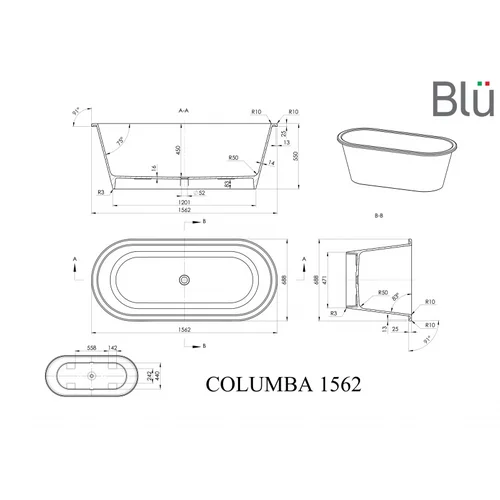 BLU Vonia COLUMBA 1562, akmens masė image 2