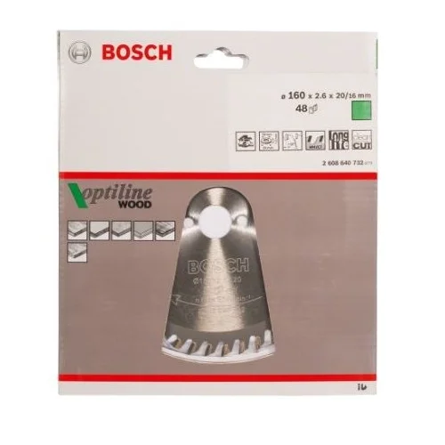 Bosch Optiline Wood Pjovimo diskas, 160x20/16, 2608640732 image 2