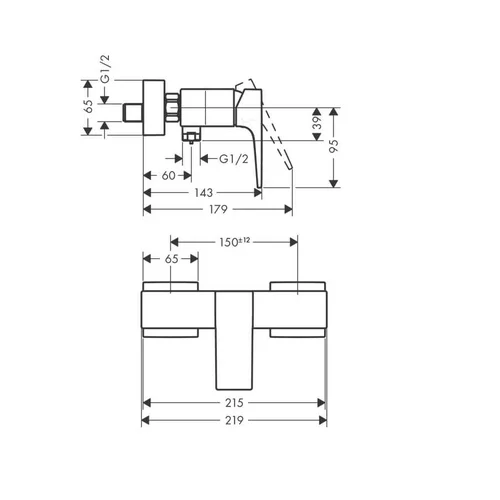 Hansgrohe Metropol 32560 dušo maišytuvas - Juoda matinė image 3