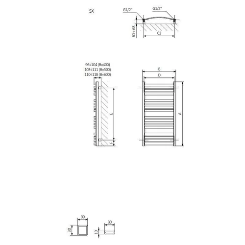 Terma D01 Elektrinis rankšluosčių džiovintuvas, Juoda image 2