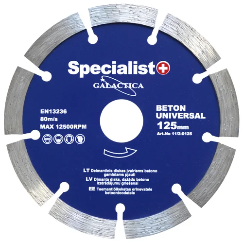 SPECIALIST+ Galactica Deimantinis pjovimo diskas 125x10x22,2 mm image 1
