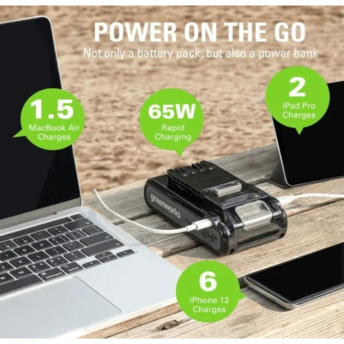 GreenWorks G24B4WP+, 24 V, 4,0 Ah akumuliatorius image 3