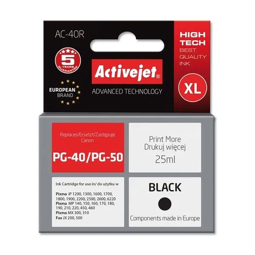 ActiveJet Canon PG-40 kasetė Juoda image 1