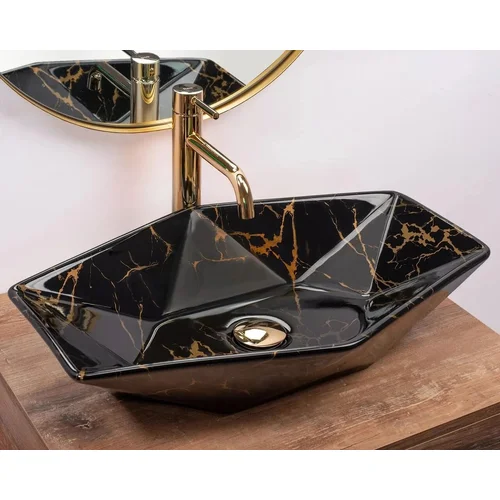 REA Vegas Black Marble praustuvas montuojamas ant stalviršio image 3
