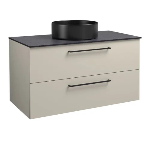 Kame Joy 1251372132 Apatinė spintelė 101 cm Taupe su praustuvu image 1