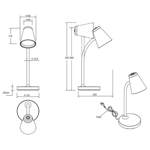Trio PONGO LED TABLE LAMP GREEN image 3