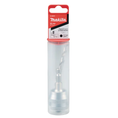 Adapteris 3/8\" ir HSS-G centravimo grąžtas Makita E-04070 image 3