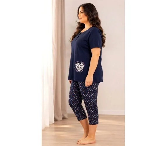 RIMA trumpa 2 dalių pižama, 4XL, tamsiai mėlyna image 2