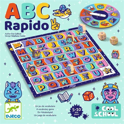Djeco žaidimas Cool school ABC rapido DJ08583 image 2