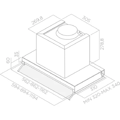 ELICA BOXIN IX/A/90 Įmontuojamas gartraukis image 3