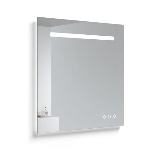 Veidrodis KAME SMART, su LED apšvietimu, USB jungtimi, Bluetooth, 80 cm, MR-R04/80-80/TECH image 1