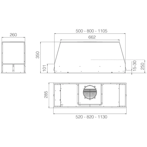 Elica CT35 PRO IX/A/60 įmontuojamas gartraukis image 3
