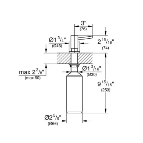 Grohe Cosmopolitan 40535A00 Dozatorius Grafitas image 3