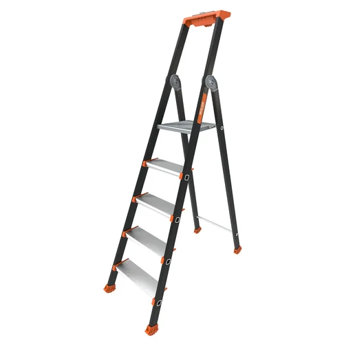 Tubesca KOLOS vienpusės kopėčios, 5 pakopos, 312 cm darbinis aukštis image 1