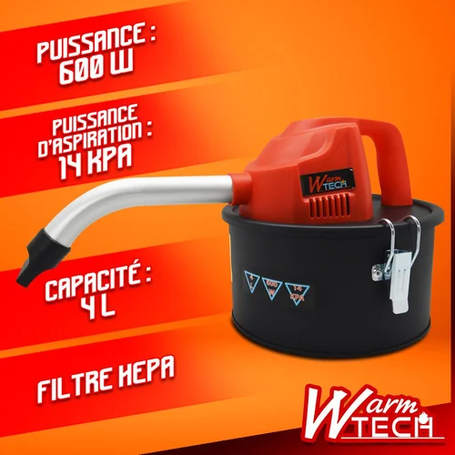 Warmtech pelenų siurblys 600 W, 4 L image 3