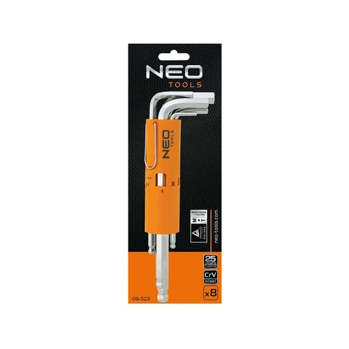 NEO heks raktų rinkinys 09-523 2–10 mm, 8 vnt. image 2