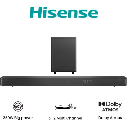 Garso sistema Hisense AX3120G, 3.1.2 kanalų, 360 W image 2