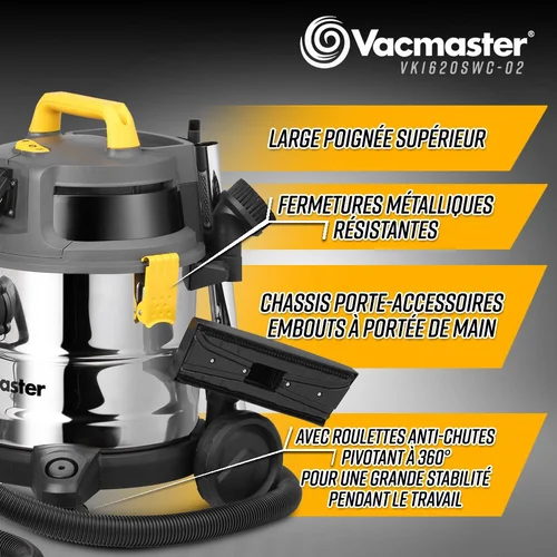 Vacmaster Šlapio ir sauso valymo siurblys 1600 W image 3