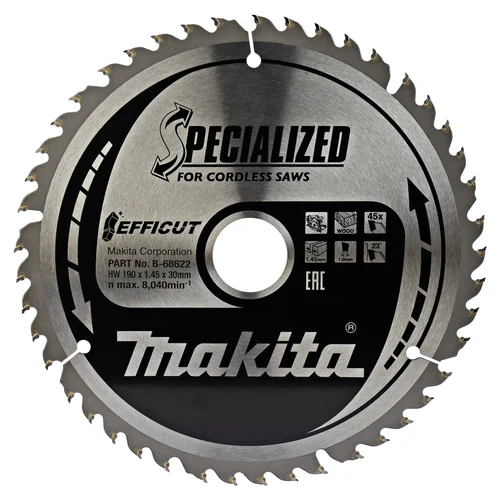 Makita B-68622 EFFICUT Pjovimo diskas, 190 mm image 1