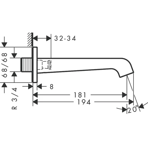Hansgrohe AXOR Citterio E 36425000 vonios snapas image 2