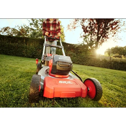 SKIL GM1E0150BA akumuliatorinė savaeigė vejapjovė, 46 cm pločio, 2x18V 2x4Ah image 3