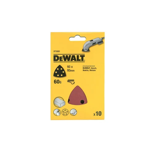 DeWALT 60G šlifavimo popierius, pakuotė 10 vnt image 1