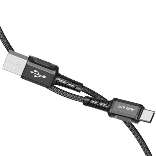 Acefast C1-04 USB-A iki USB-C kabelis 1,2 m Juodas image 2