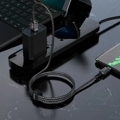 Acefast C1-04 USB-A iki USB-C kabelis 1,2 m Juodas image 3